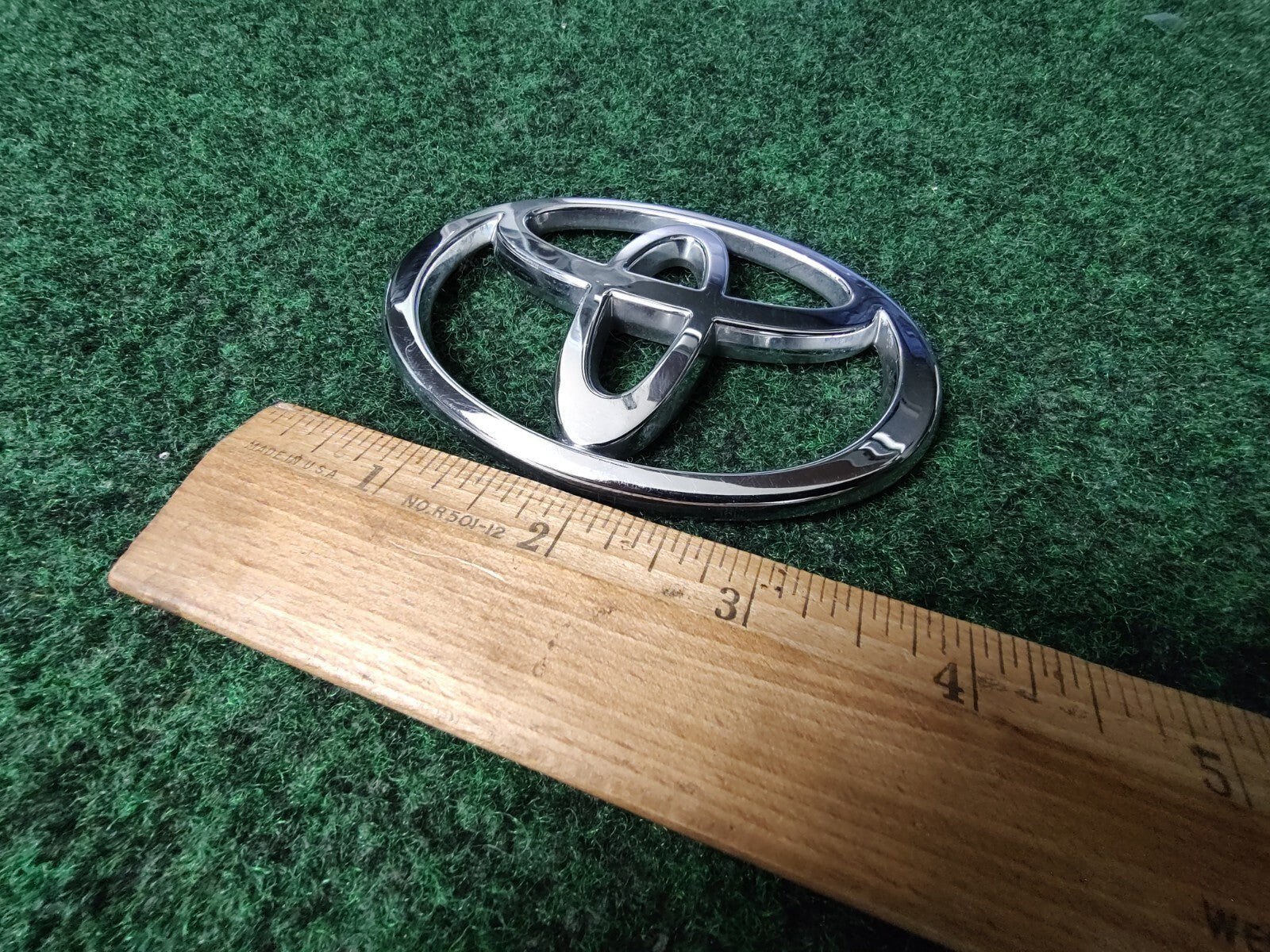 Toyota Chrome Emblem Logo Symbol Name Plate Unknown Model About 4" 7L8