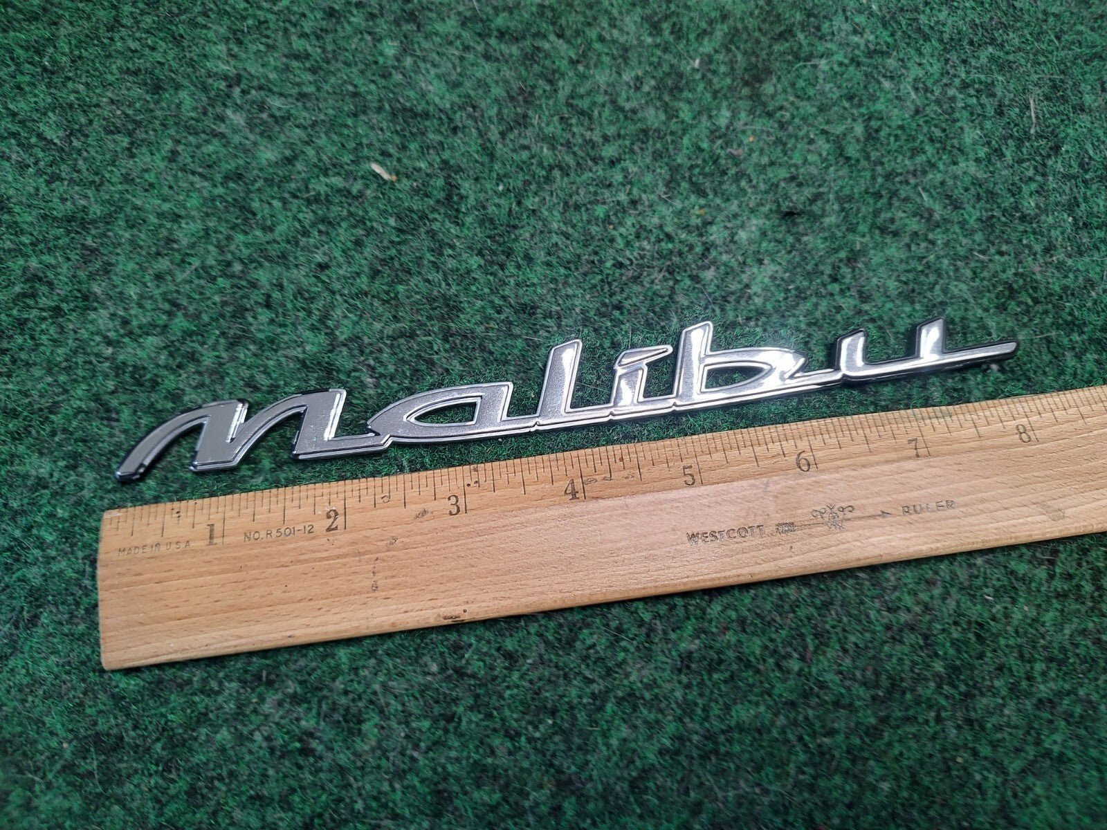 1997-2003 Chevy Malibu Chrome Rear Emblem Badge Logo Nameplate Name Plate 3S4