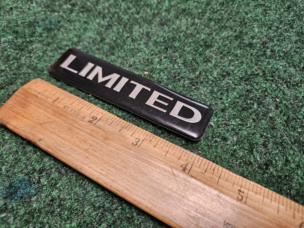 OEM Limited Edition Black & Chrome Plastic Emblem Badge Logo Nameplate Name 6M8