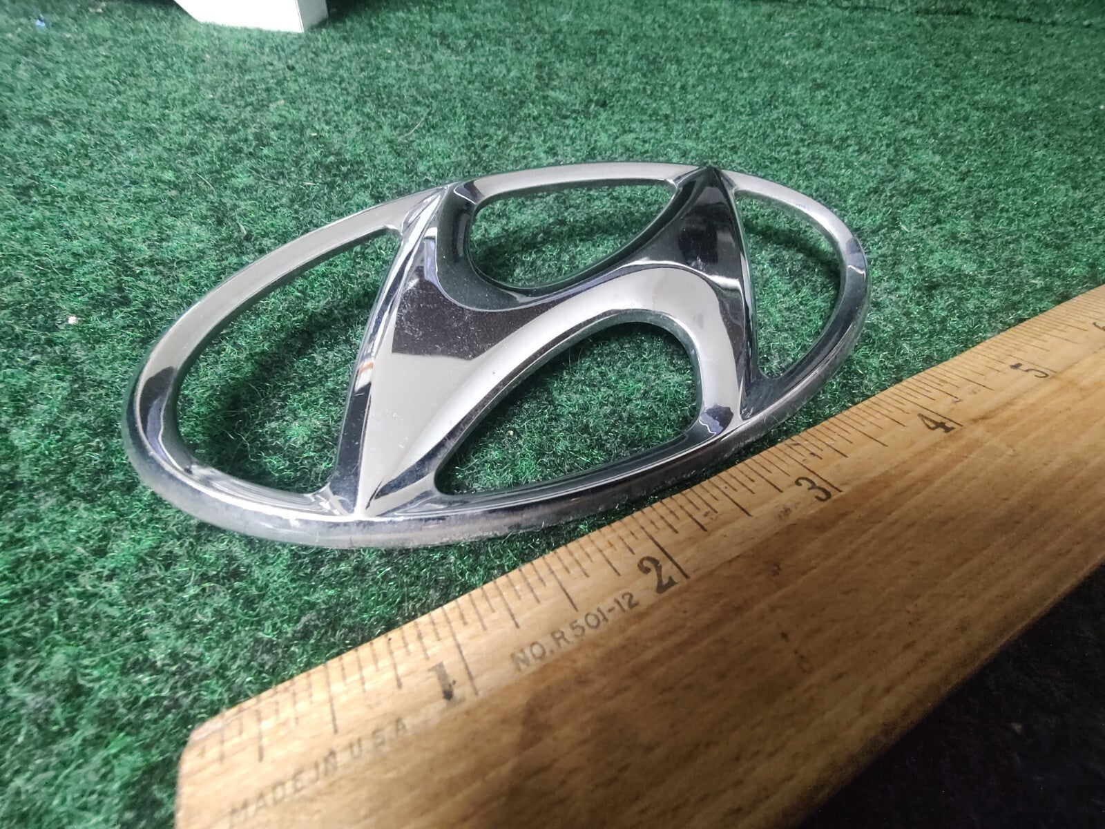 Hyundai Emblem Logo Symbol Badge Chrome OEM Nameplate Name Plate ~5" 4L4