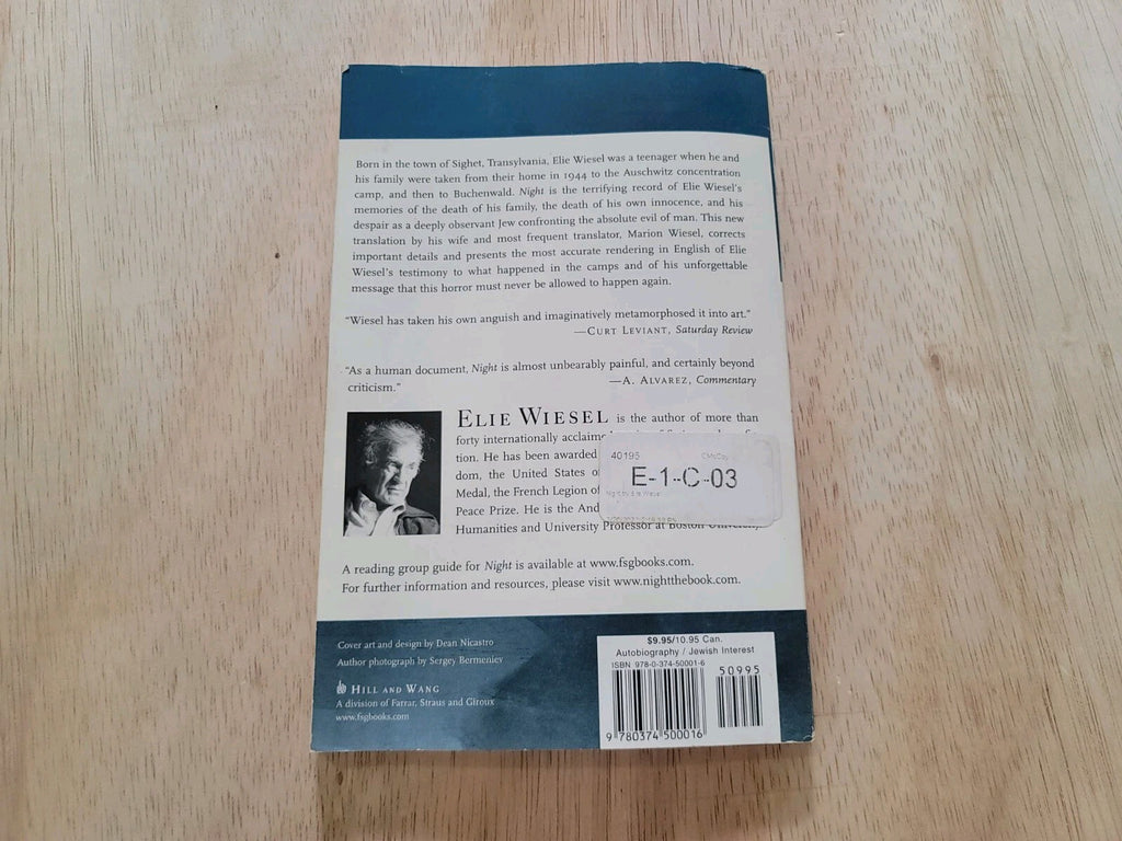 2 Of The Same Books Night (Night) - Paperback By Elie Wiesel B12