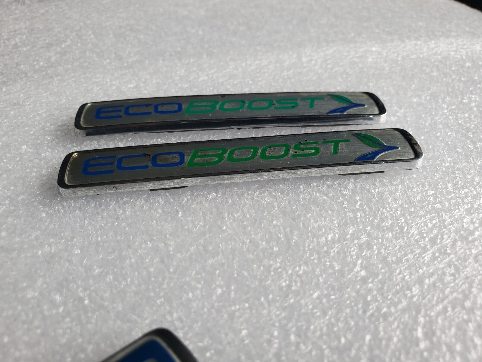 (2) Ford Ecoboost Emblem Badge Logo Trunk Fusion Taurus OEM Factory Genuine 2L3
