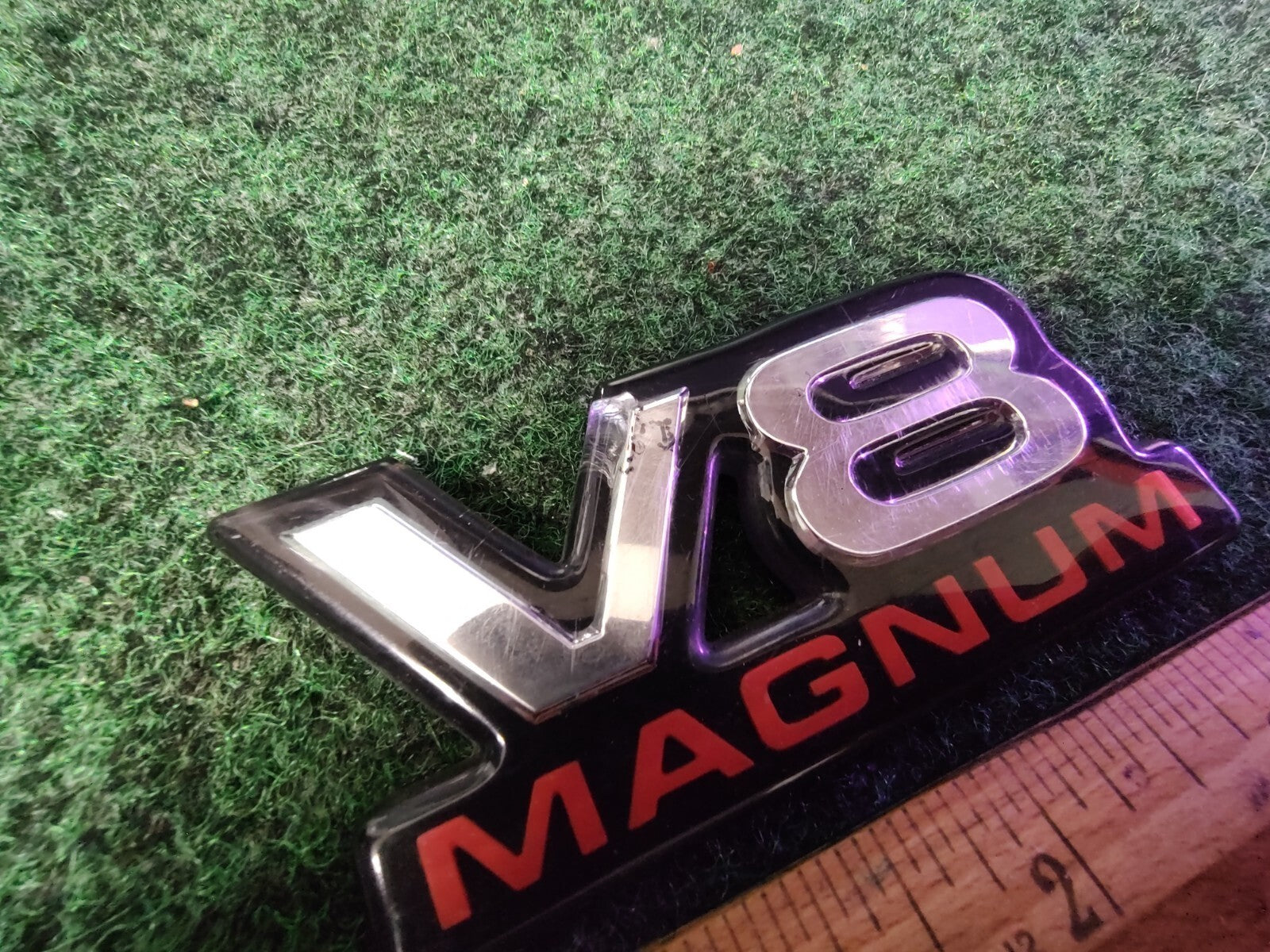 Dodge V8 Magnum Front Fender Plastic Emblem Badge Logo Nameplate Name Plate 6S4