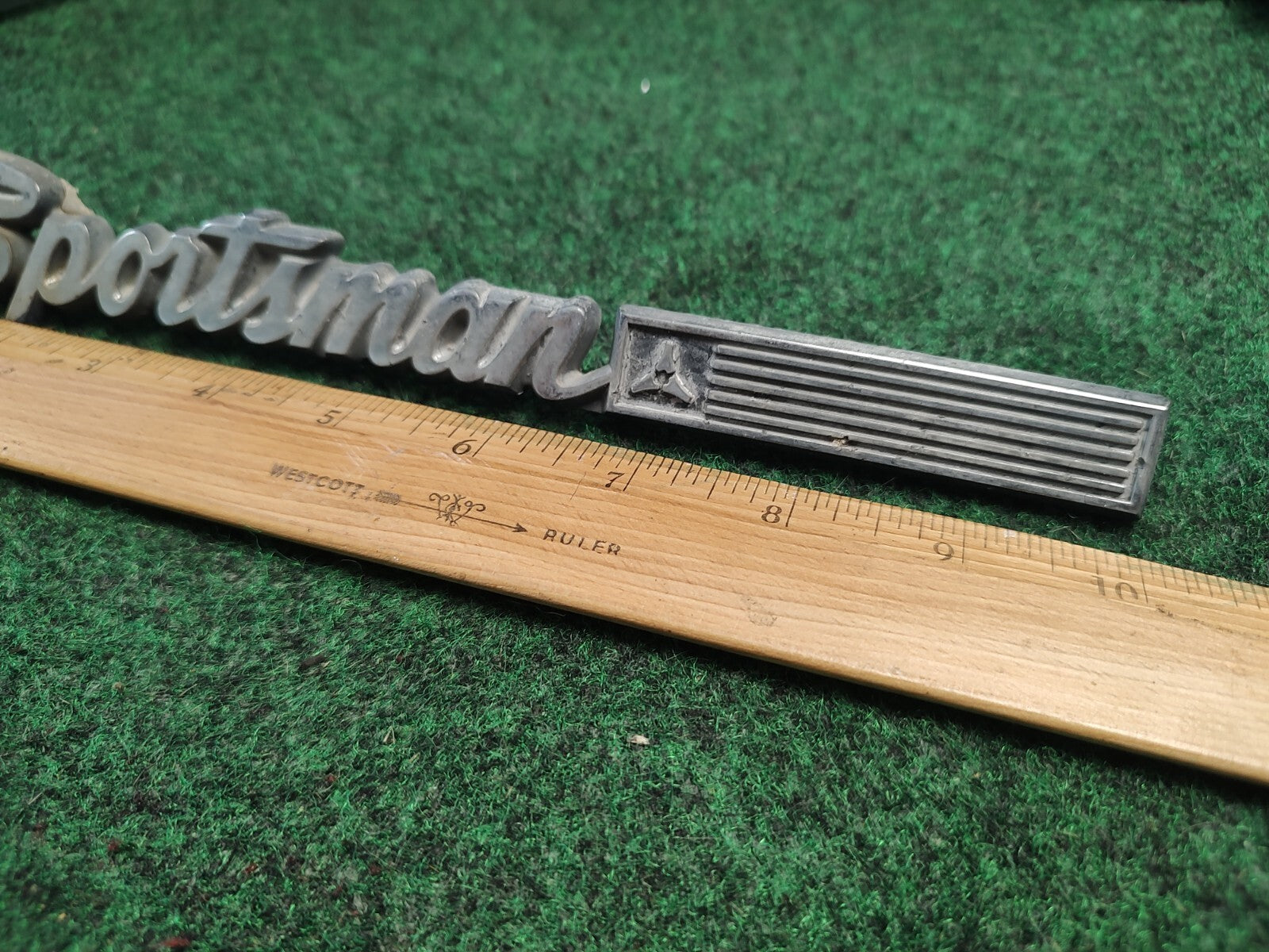 Circa 1970s Dodge Sportsman Van Chrome Emblem Badge Fender Nameplate 1S9