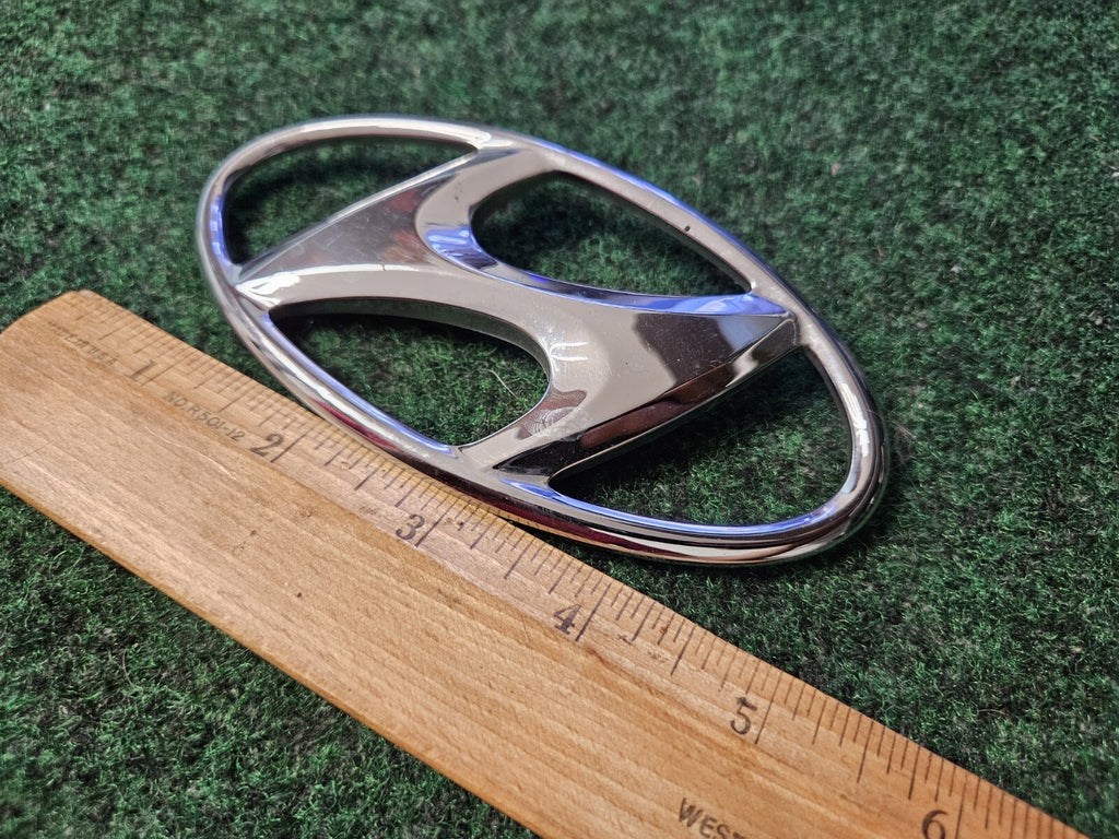 Hyundai Emblem Logo Symbol Badge Chrome OEM Nameplate Name Plate ~5" 4M6
