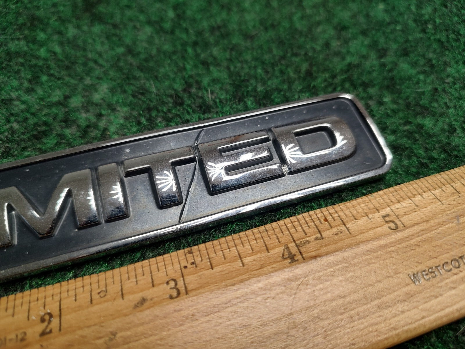 Ford OEM Limited Chrome Black 5.25" Emblem Badge Logo Nameplate Name Plate 1S1
