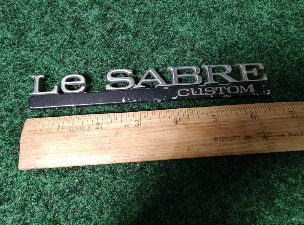 BUICK LESABRE CUSTOM - OEM EMBLEM BADGE SYMBOL LOGO NAME PLATE 4S5