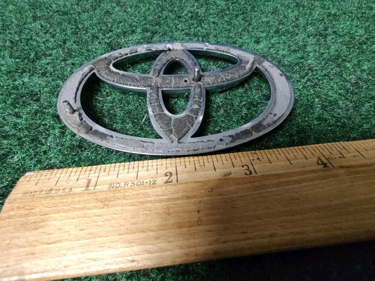 Toyota Chrome Emblem Logo Symbol Name Plate Unknown Model 4" 7S1