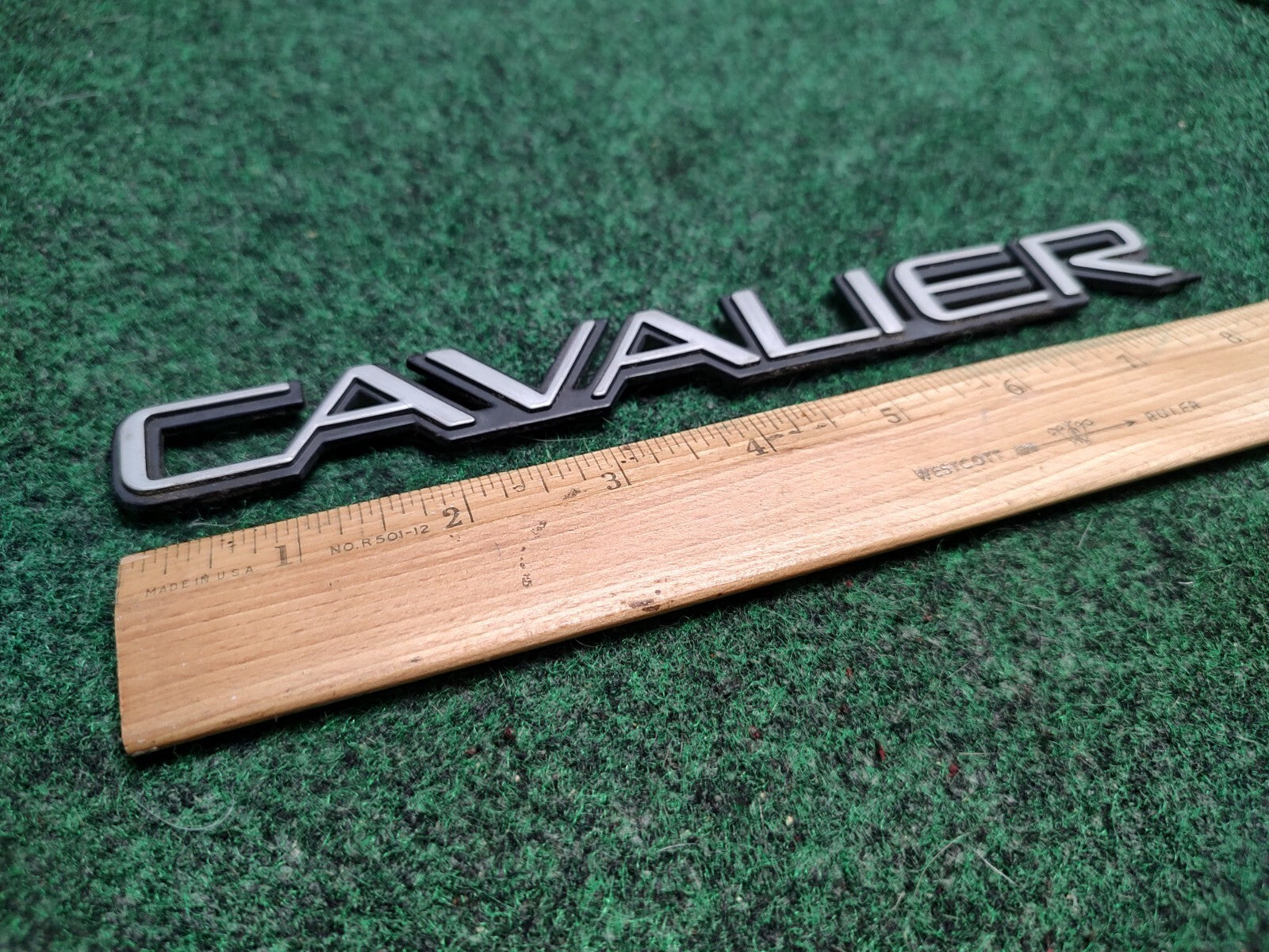 Chevy OEM Cavalier Chrome Black  Emblem Badge Logo Nameplate Name Plate 1S2