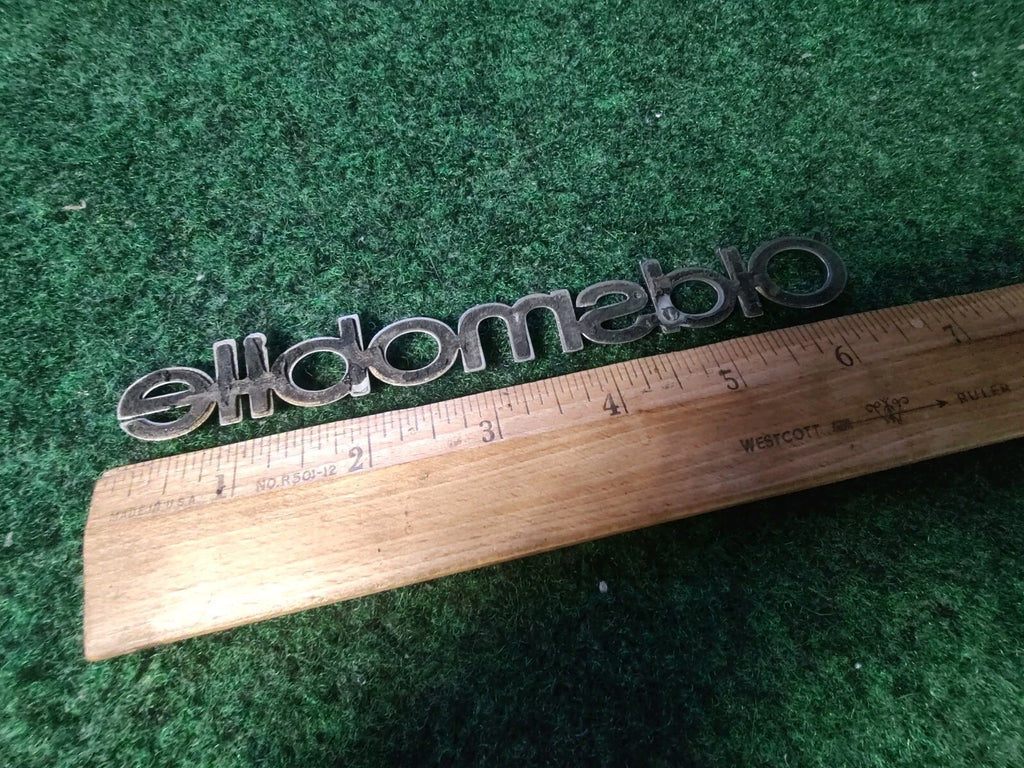 Oldsmobile OEM Chrome Emblem Badge Logo Nameplate Name Plate 6.25" 4S3