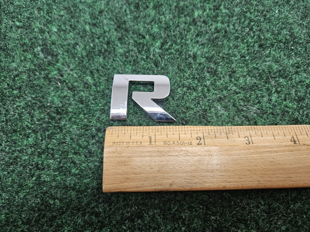 OEM "R" 3D Chrome Individual Letter Lettering Emblem Badge R Logo Nameplate 7S7