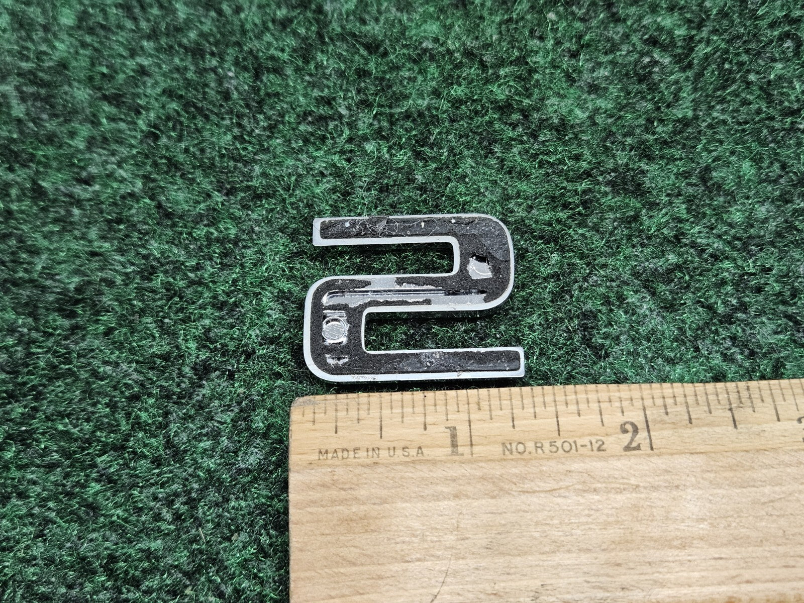 OEM Chrome "S" / "5" Hood Hatch Letter Emblem Badge Logo Nameplate 7S9