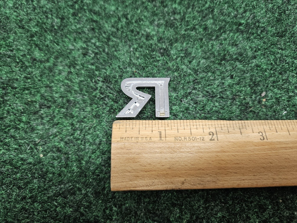 OEM "R" Chrome Individual Letter Lettering Emblem Badge Logo Nameplate 3D 2S2