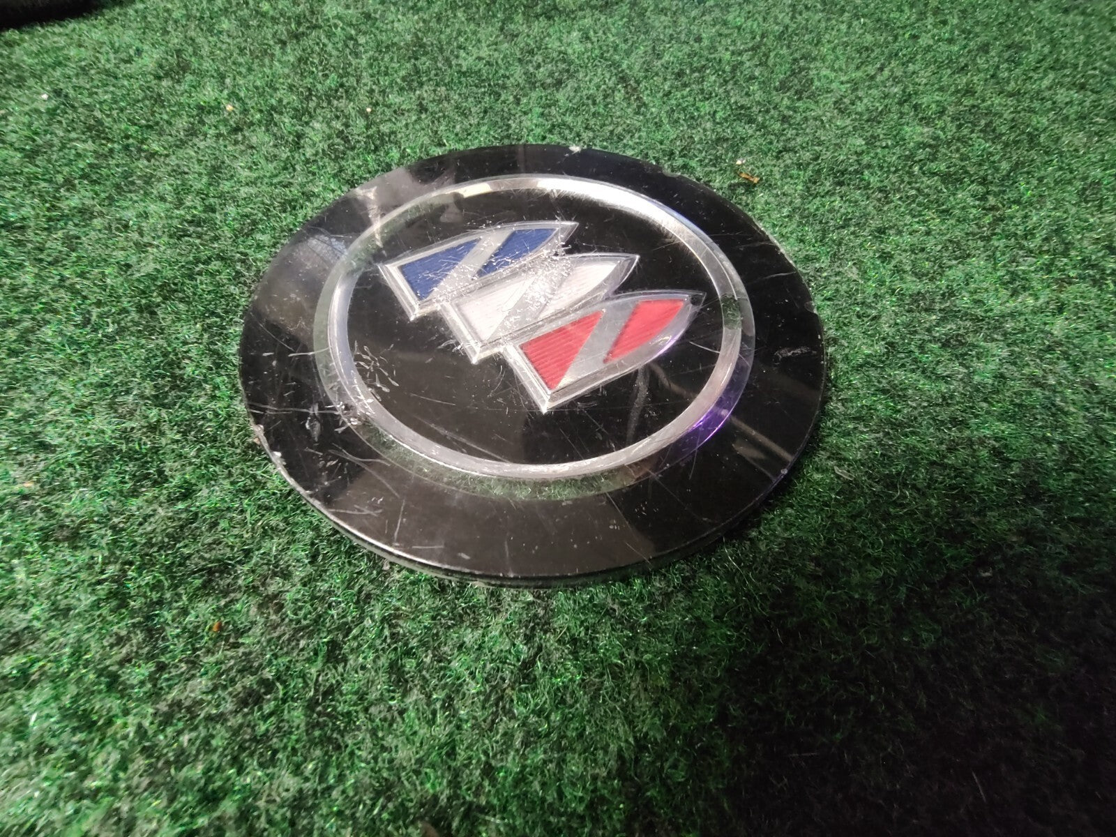 Vintage 3.75" Tri-Shield Buick Medallion Emblem Black OEM 5S8