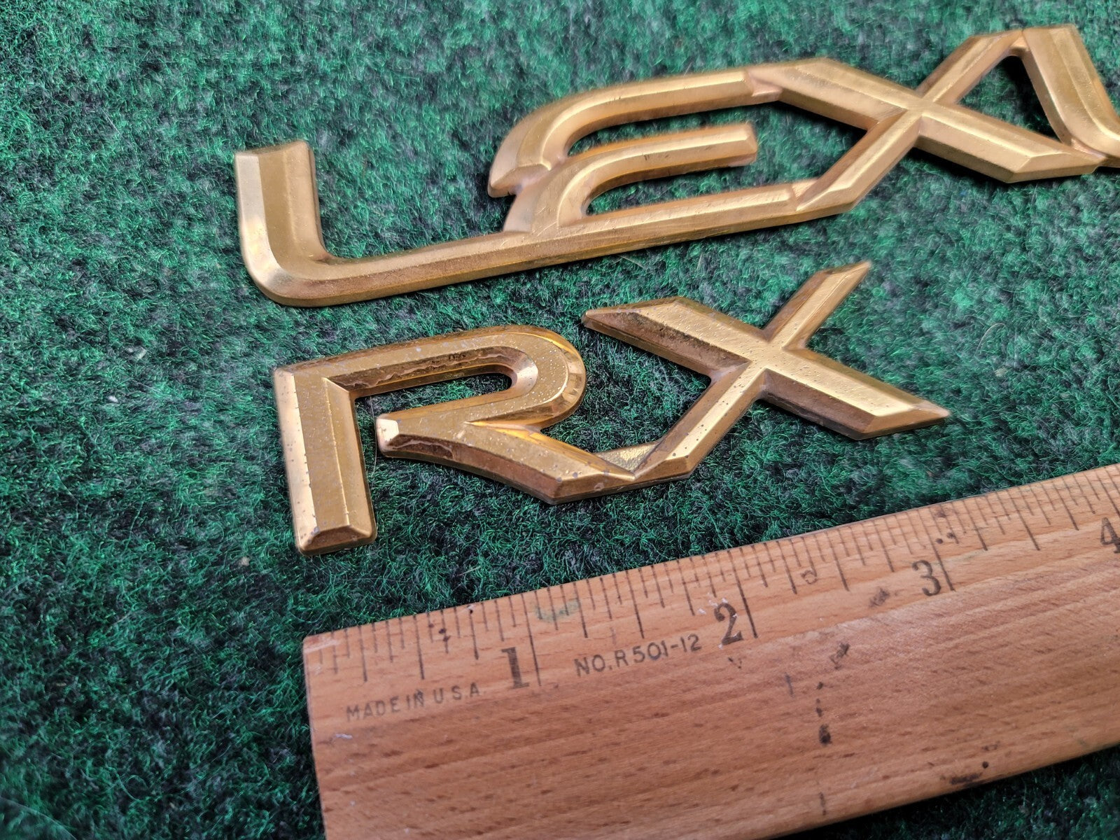 1999-2003 Lexus RX Rear Tail Lift Gate Tailgate Nameplate Emblem Gold OEM 1M8