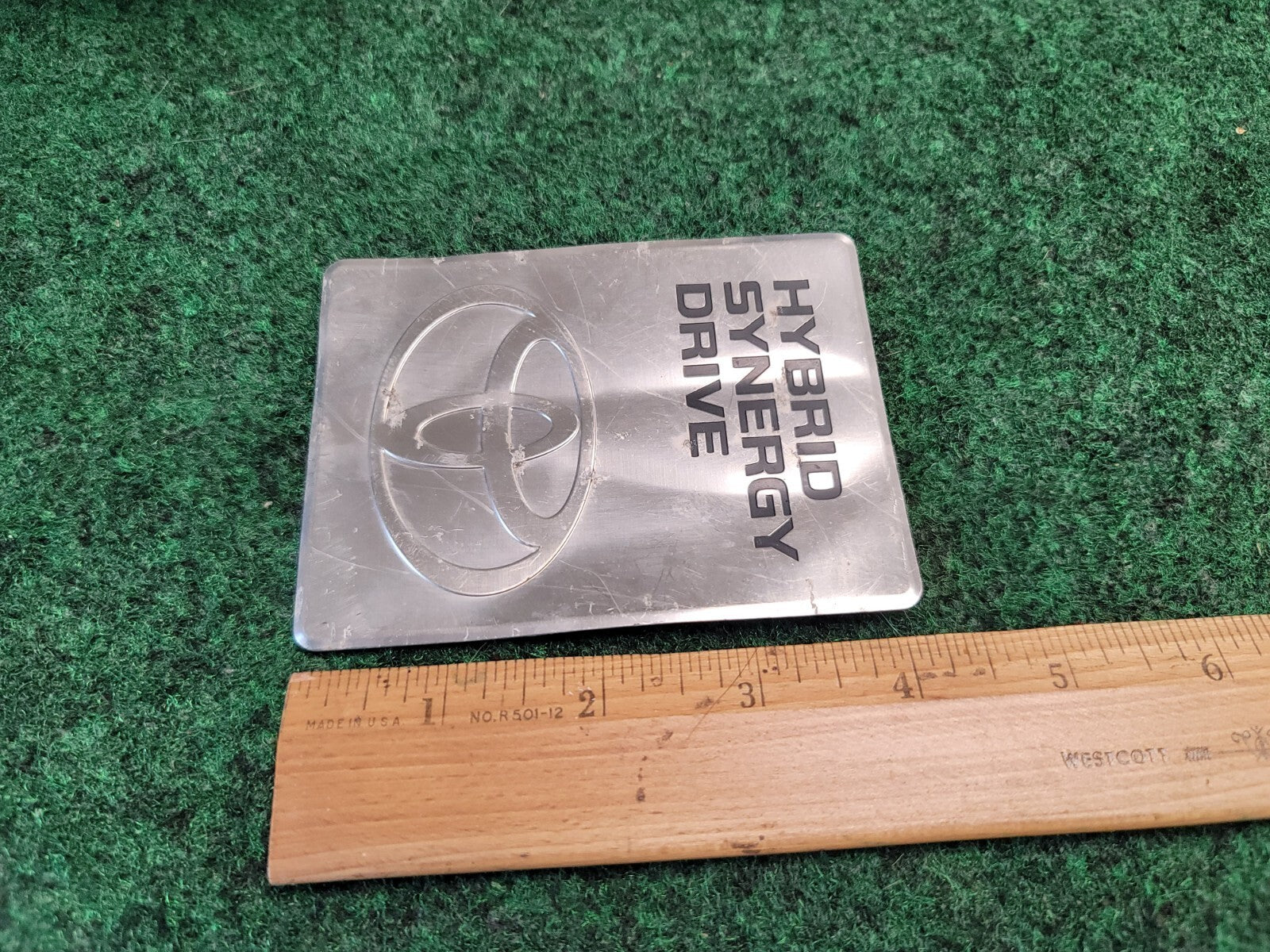 2004-2009 TOYOTA PRIUS HYBRID SYNERGY DRIVE DC CONVERTER EMBLEM BADGE OEM 2M3
