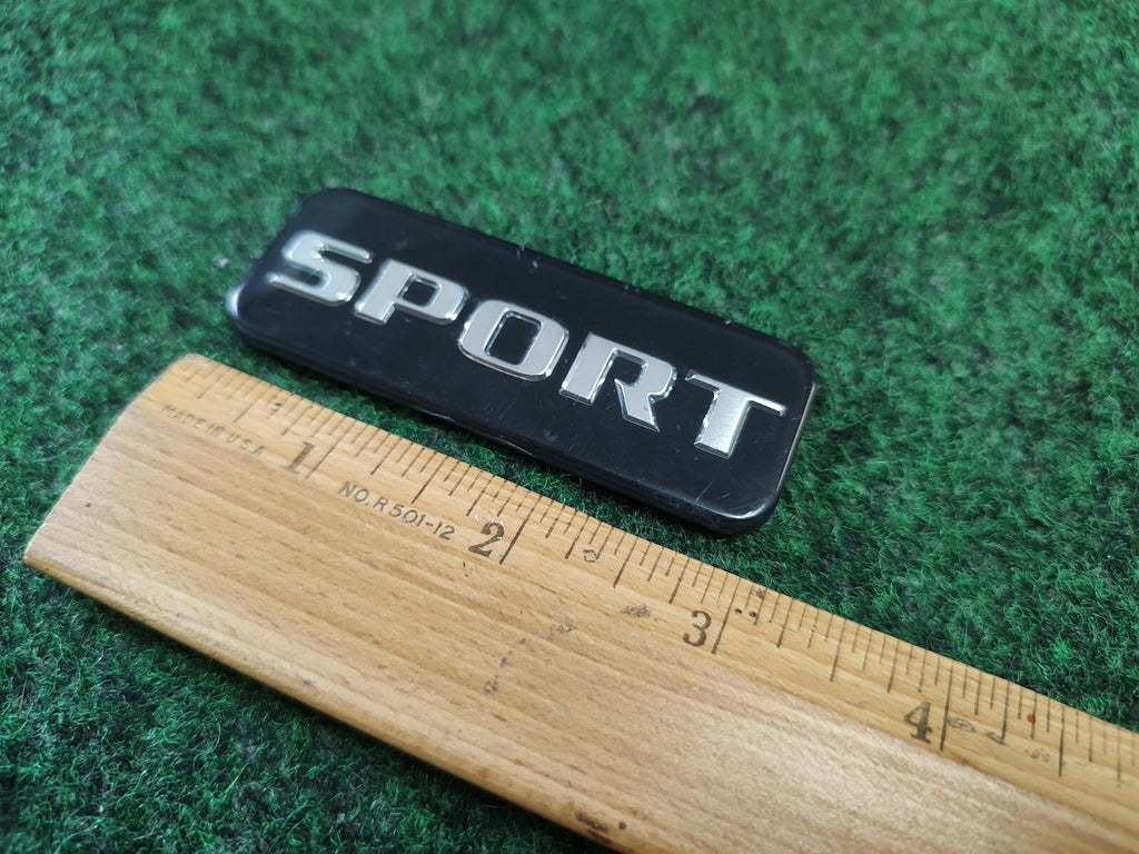 OEM Sport Black Plastic 3" Emblem Badge Logo Nameplate Name Plate Insignia 4S1