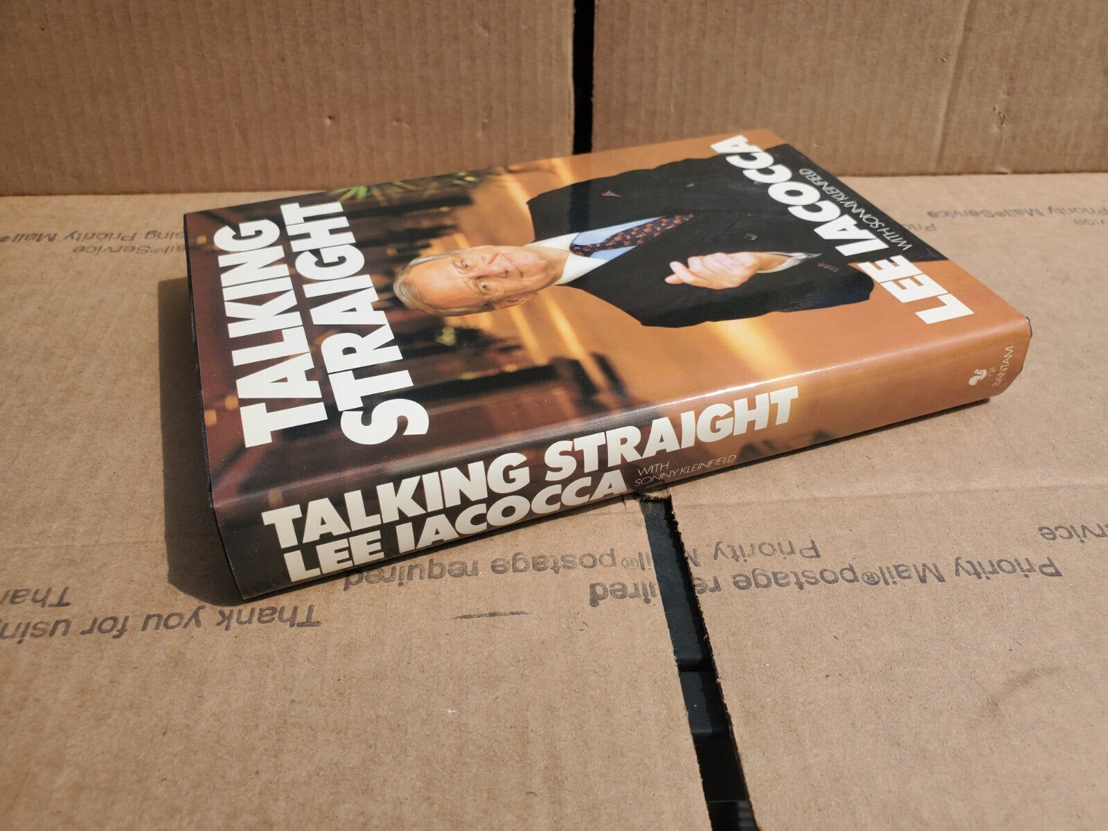 Vintage 1988, "Talking Straight" by N. R. Kleinfeld & Lee Iacocca  Hardcover B3