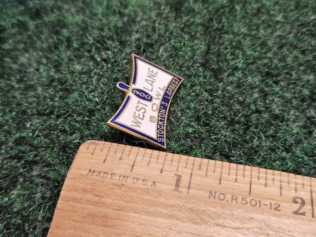 West Lane Bowl 200 Award Lapel Pin Stockton California