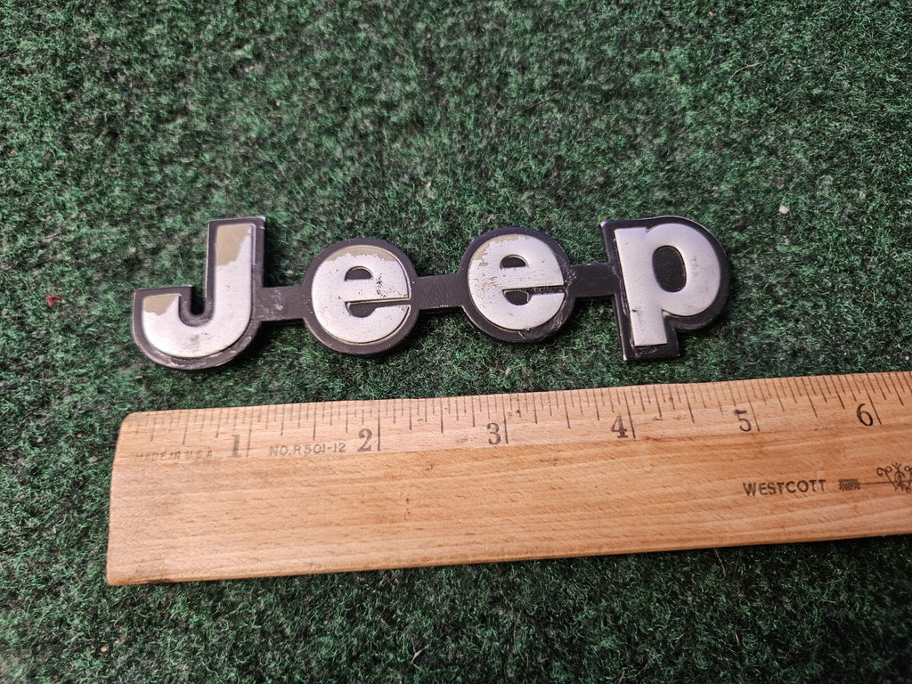 Jeep OEM Chrome & Black Plastic 5" Emblem Badge Logo Nameplate Name Insignia 4M6