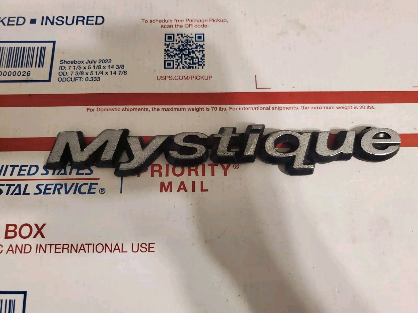 95 96 97 98 99 00 MERCURY MYSTIQUE REAR EMBLEM LOGO BADGE SIGN SYMBOL OEM 4L9