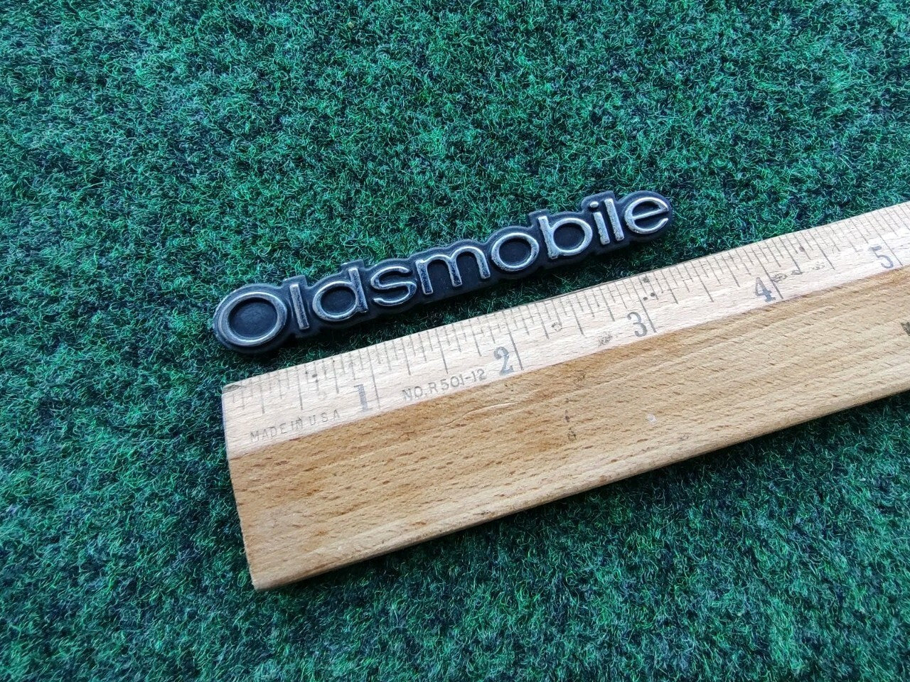 Oldsmobile OEM Chrome Emblem Badge Logo Nameplate Name Plate 3.5" 5S4